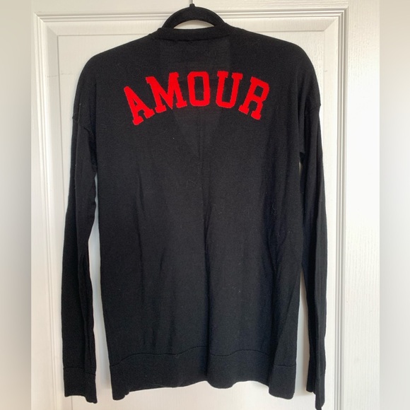 Zadig & Voltaire Happy Amour Merino Wool V-Neck Sweater [Size L] - Picture 2 of 5